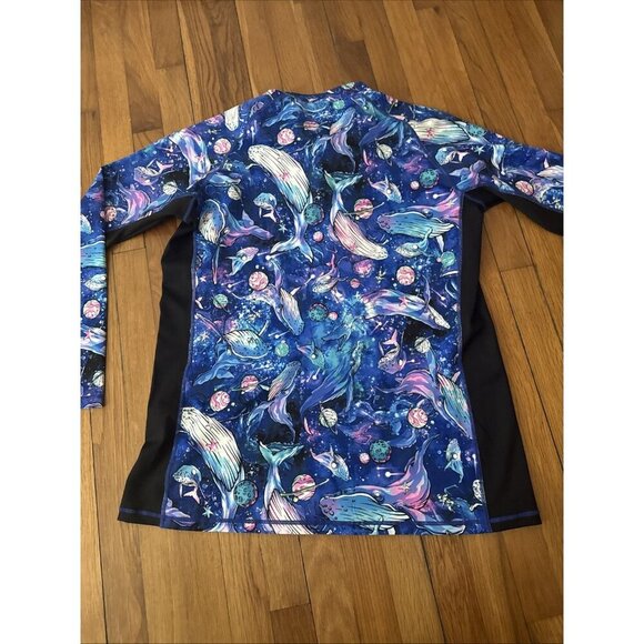 Spacefish Army Full Zip Women's Rashguard Cosmic Whale Size 3XL - Picture 7 of 7